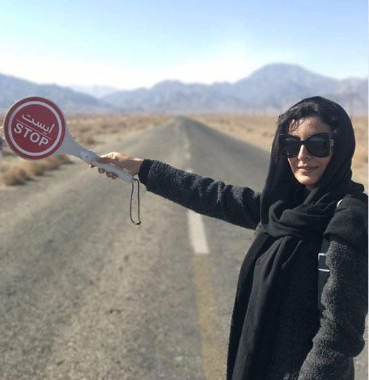 ساره بیات پلیس هدایت و رانندگی شد!